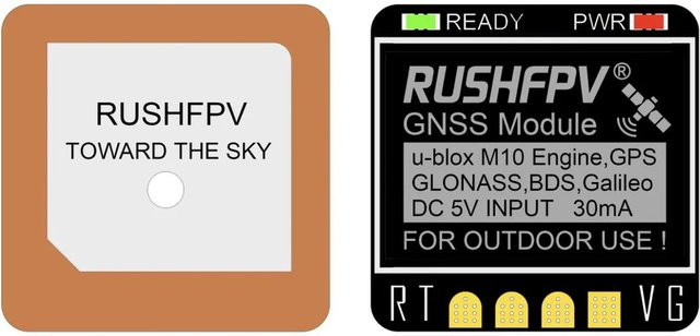 RushFPV GNSS Pro Mini Micro M10 GPS-Modul mit integrierter Keramikantenne und 10Hz Update für FPV-Drohnen - Bild 1