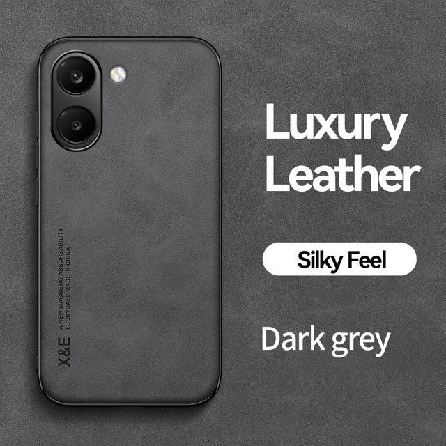 Stoßfeste Handyhülle aus PU-Leder und Silikon für Xiaomi POCO X8 Pro Max X7 X6 in Grau - Bild 1