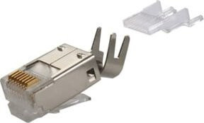 Telegärtner RJ45-Stecker Cat.6 geschirmt 8-pol. in Silber für Ethernet/LAN - Bild 1
