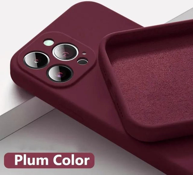ASTUBIA Silikon Schutzhülle für iPhone 11 bis iPhone 16 Pro Max in Pflaume - Bild 1