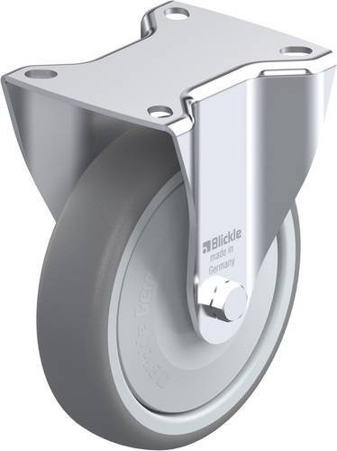 Blickle B-TPA 127KF Bockrolle in Silber, Rad-Durchmesser: 125 mm, Tragfähigkeit: 125 kg - Bild 1