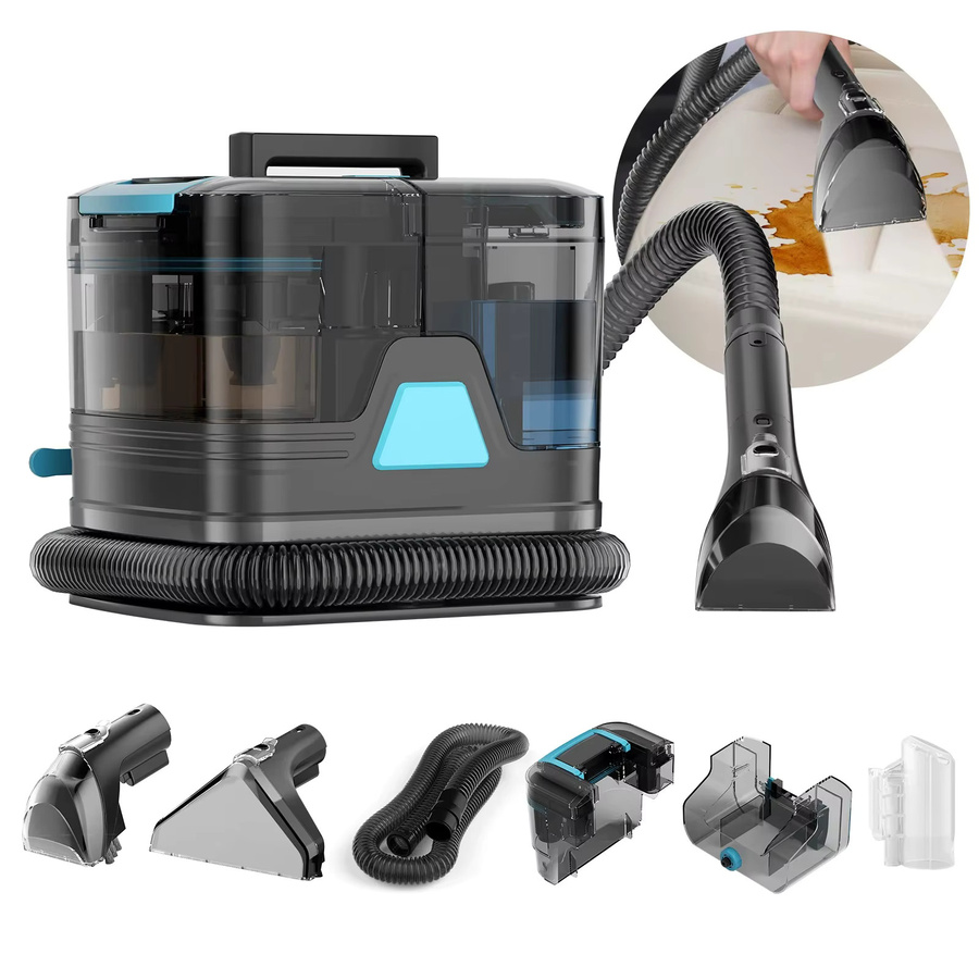 Vastorm C8 Teppichreiniger Handgerät in Schwarz mit Sprüh- und Saugfunktion sowie Doppel-Wassertank - Bild 7