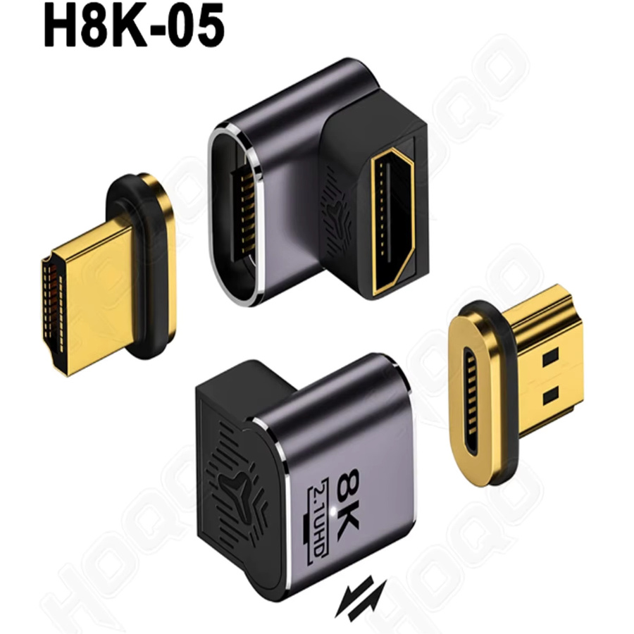 JoniSerl Magnetischer 8K HDMI Adapter Stecker auf Buchse mit 48Gbps und eARC für TV-Box und PS5 - Bild 2