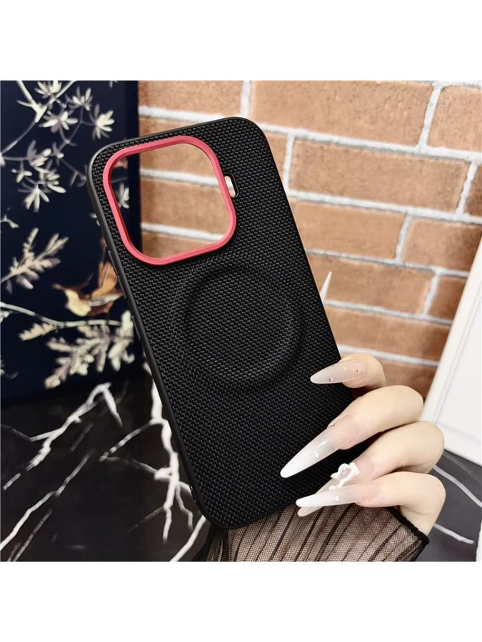 Konapi Magnet-Handyhülle für Xiaomi 17T Pro in Grün mit gewebter Textur und Fallschutz-Funktion - Bild 3