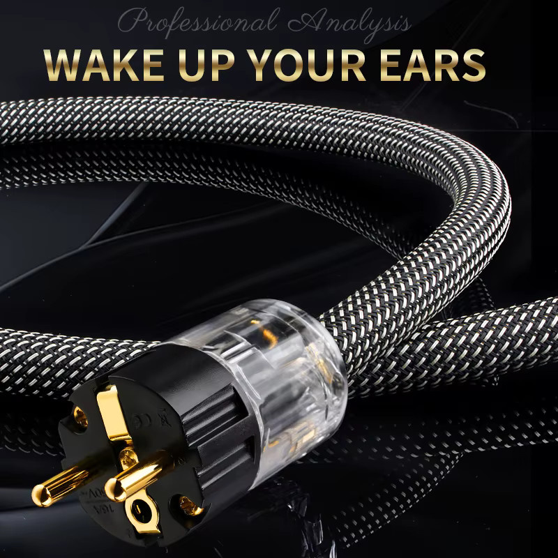 YYTCG HIFI-Stromkabel OFC-Kabel in Schwarz für Audio-Leistungsverstärker mit Filter - Bild 3