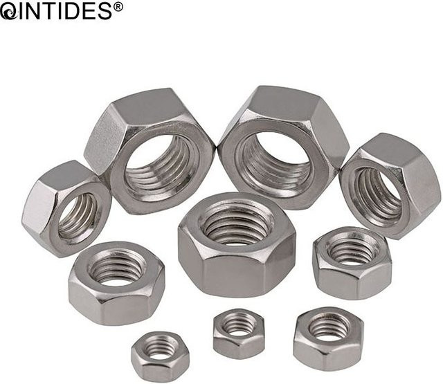QINTIDES Sechskantmuttern aus 304 Edelstahl in Silber, metrisches Schraubgewinde M1 bis M10 - Bild 1