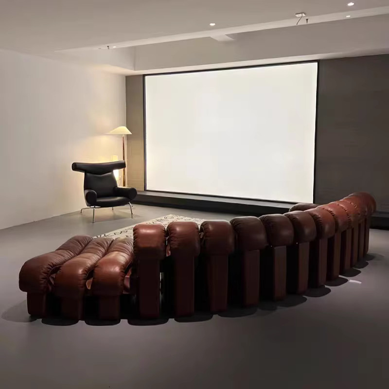 DeSede DS600 Designer-Serpentinensofa in L-Form aus braunem Vintage-Ölwachsleder im Mid-Century-Stil - Bild 3