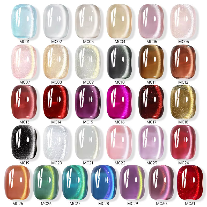 LILYCUTE Jelly Nude Cat Magnetisches Nagel-Gel-Lack-Set, 6-teilig, Nude, Glänzend - Bild 3