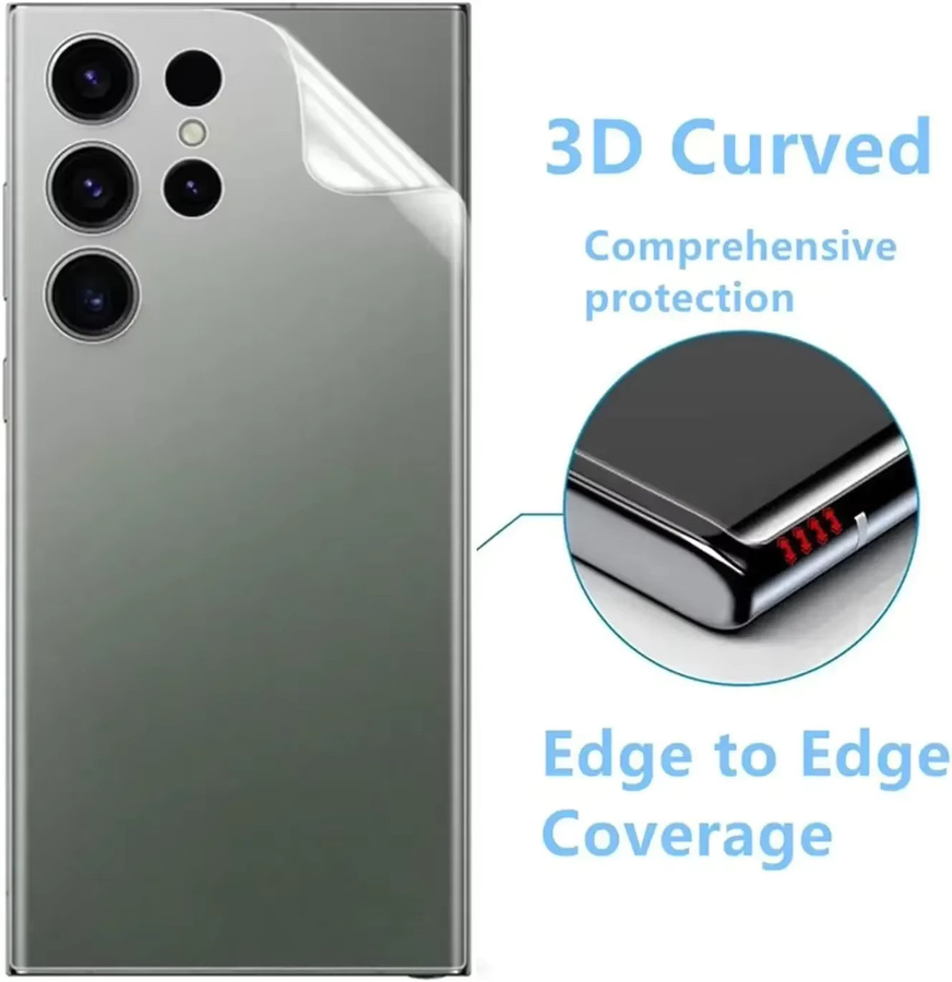 Matte Hydrogel-Displayschutzfolie für Samsung Galaxy S25 S24 S23 S22 S21 S20 Ultra Plus FE inklusive Rückseitenfolie, transparent, 2-4 Stück - Bild 4