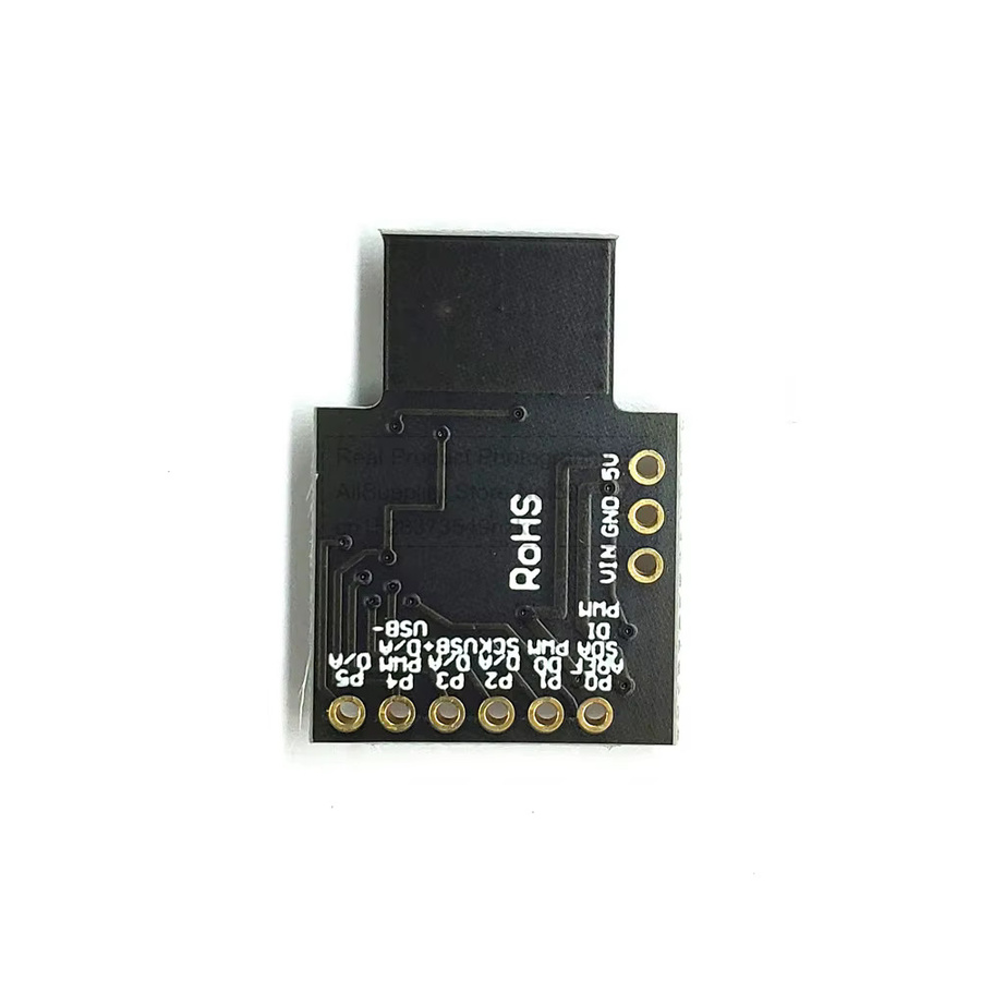 ATTINY85 USB-Entwicklungsplatine MCU-Modul mit USB-C Anschluss in Schwarz für Arduino IDE 1.0+ 8K Flash I2C SPI 6 I/O Pins - Bild 2