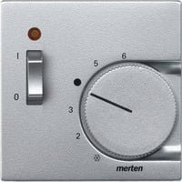 Merten Zentralplatte Aluminium für Raumtemperaturregler-Einsatz Typ 536160 in Silber matt - Bild 1
