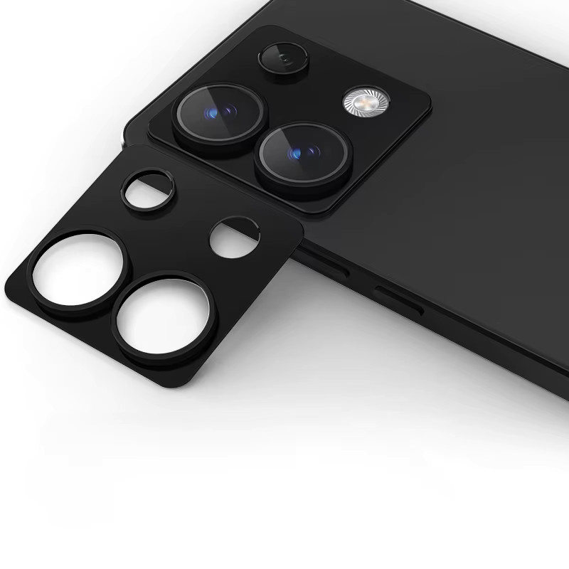 Aluminium Metall Kamera Objektiv Schutz für Xiaomi Redmi Note 13 Pro 5G und Note 13 Pro Plus 5G in Schwarz - Bild 2