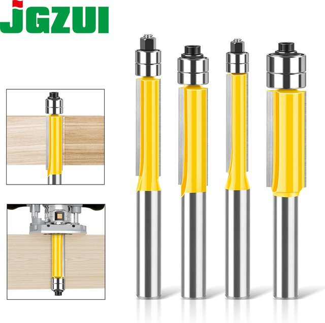 JGZUI Fräser für Holzbearbeitung mit 8mm Schaft aus Wolframstahl und roter Legierungsklinge - Bild 1