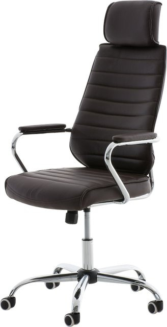 TPFLiving Bürostuhl Rocket V2 Executive Chair in Braun mit Kunstleder und Höhenverstellbarkeit, B/T/H: 59 x 57 x 128 cm - Bild 1