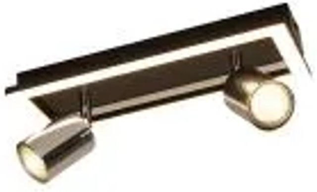 NETTLIFE Deckenleuchte aus Aluminium und Metall in Schwarz und Silber, modern mit LED, Durchmesser: 32 cm, Höhe: 15 cm - Bild 1