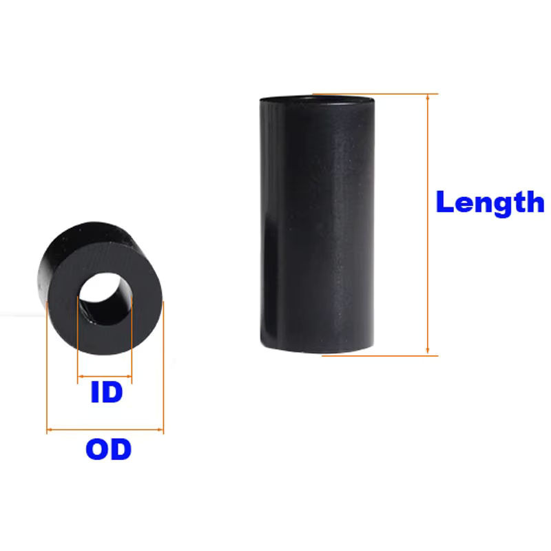 50 Stück TINGGOO Nylon Abstandshalter ohne Gewinde in Schwarz und Weiß, Hohlabstandsscheiben für M3 M4 M5 M6 M8 mit Innendurchmesser 3 4 5 6 8 mm - Bild 3