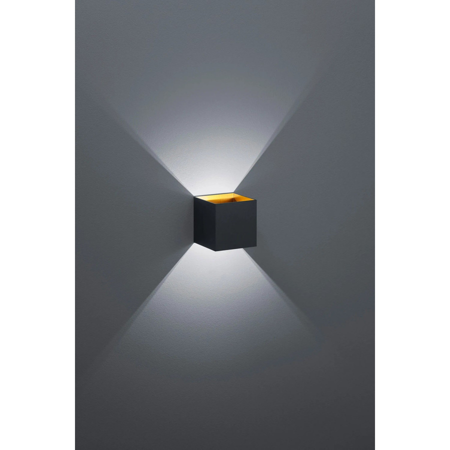 Trio LED-Wandlampe Louis Schwarz matt 1-flammig 4,3 W Up-Down Effekt - Bild 2