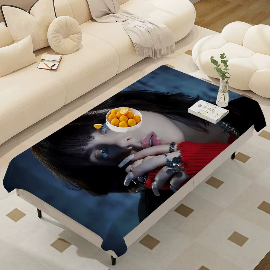 Potdemiel Rechteckige Tischdecke mit Grafikprint in Mehrfarbig für Bauernhaus, Hochzeit oder Party - Bild 2