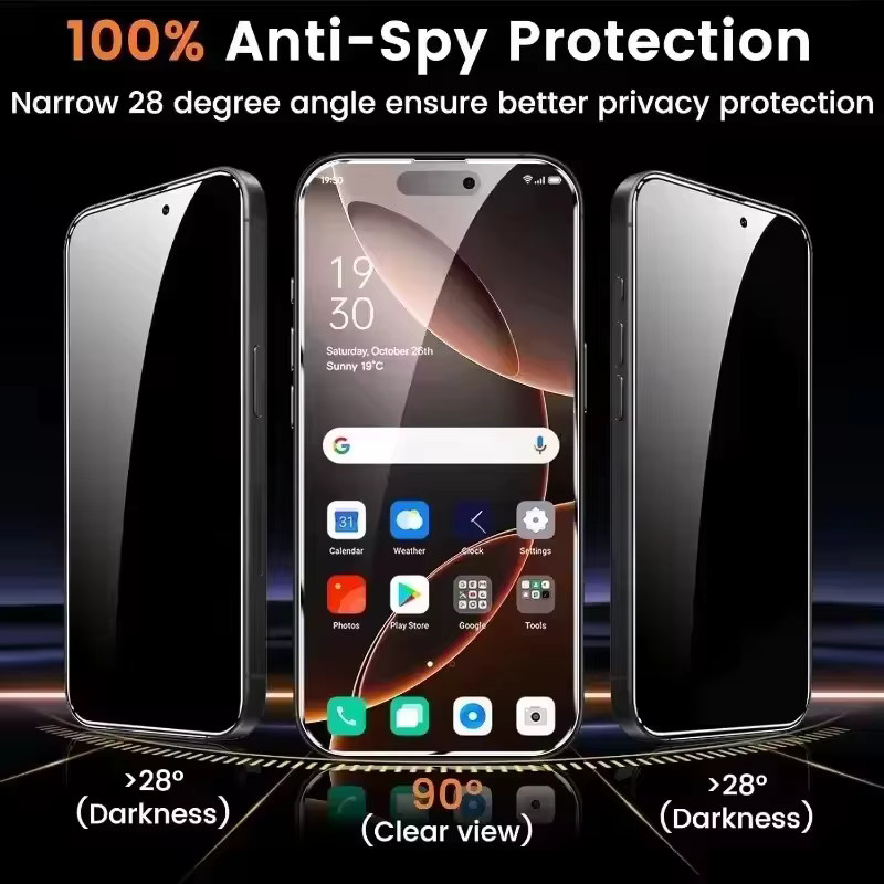 TUNEDEE Anti-Spionage Displayschutzfolie aus gehärtetem Glas für Google Pixel 9 10 Pro XL 7 8 Pro 6A 7A 8A 9A 10A Sichtschutzfolie - Bild 2