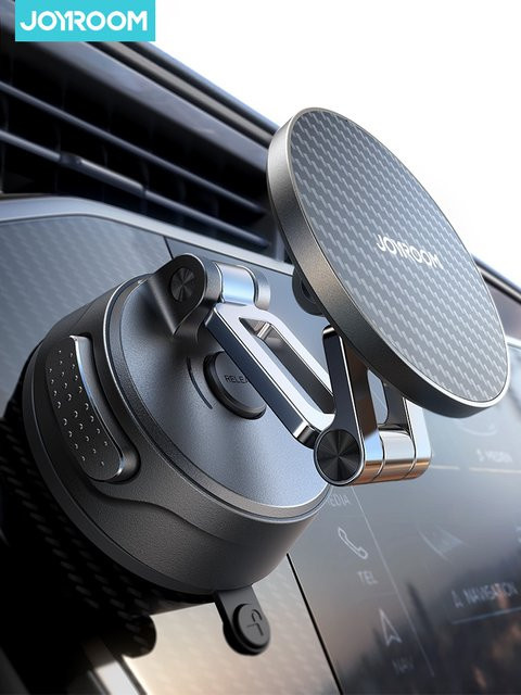Joyroom Magnetische Auto-Handyhalterung 360-Grad-Version Vakuum-Magnetische Universelle Telefonhalterung für iPhone und Samsung in Schwarz oder Orange - Bild 1