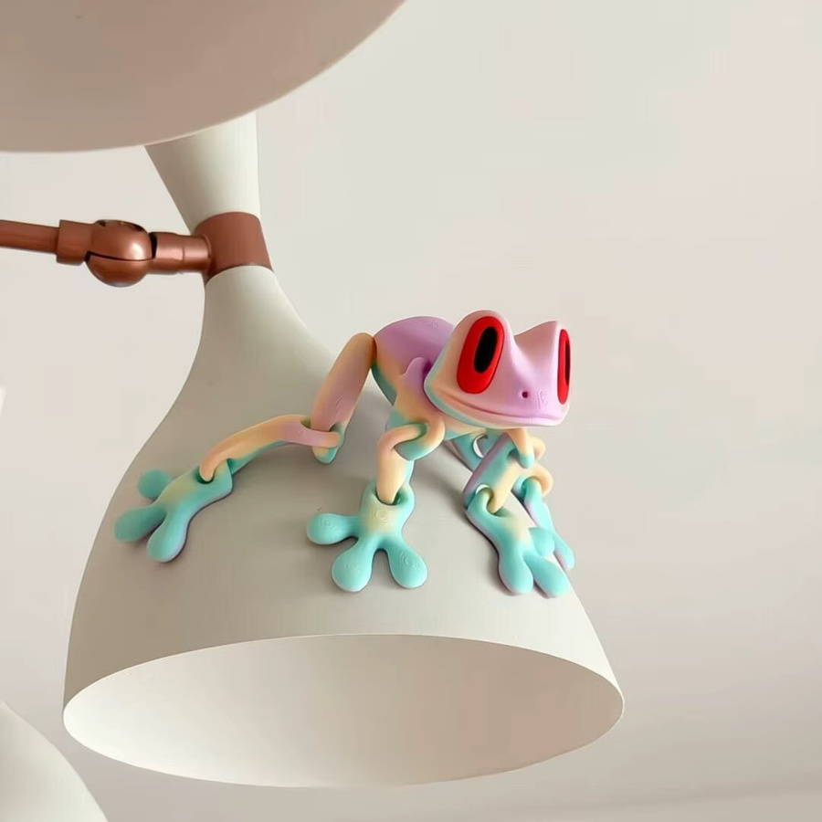 52TOYS Farbverlauf-Frosch-Kühlschrankmagnete, Mini-Actionfiguren, Bunt / Mehrfarbig - Bild 3