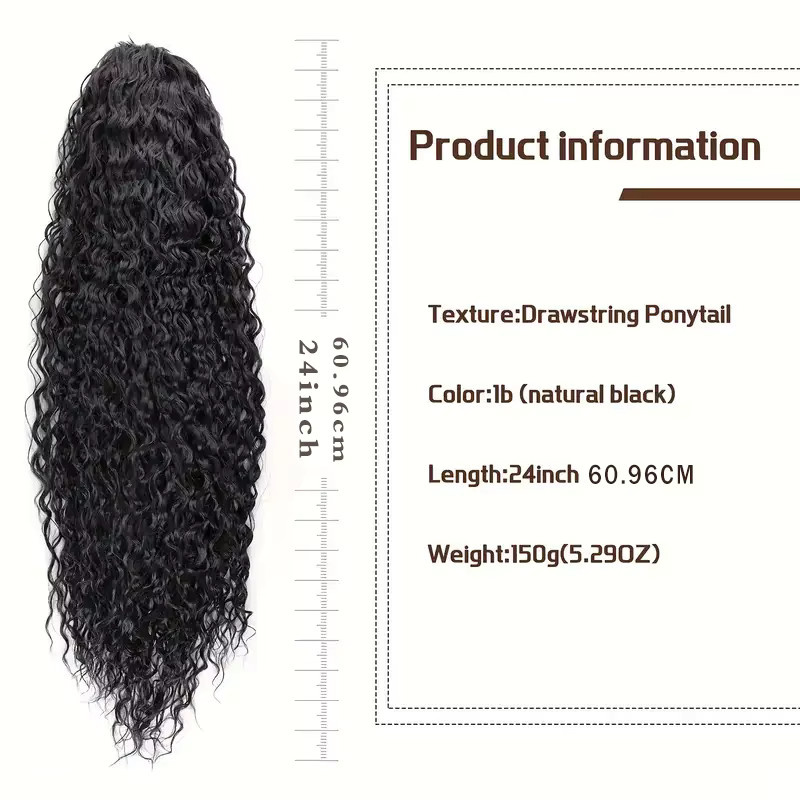 WIGSIN Haarteil Wasserwelle Kordelzug, 24 Zoll, Damen - Bild 2