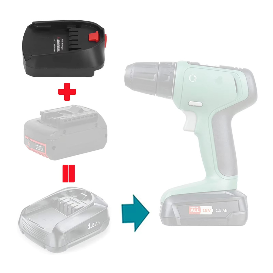 Bosch BOSB18C Batterieadapter Konverter für 18V Li-Ionen-Batterien in Schwarz - Bild 3