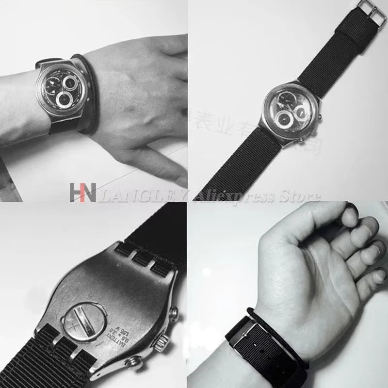 Langley Uhrenarmband Nylon, Silber, Unisex - Bild 2