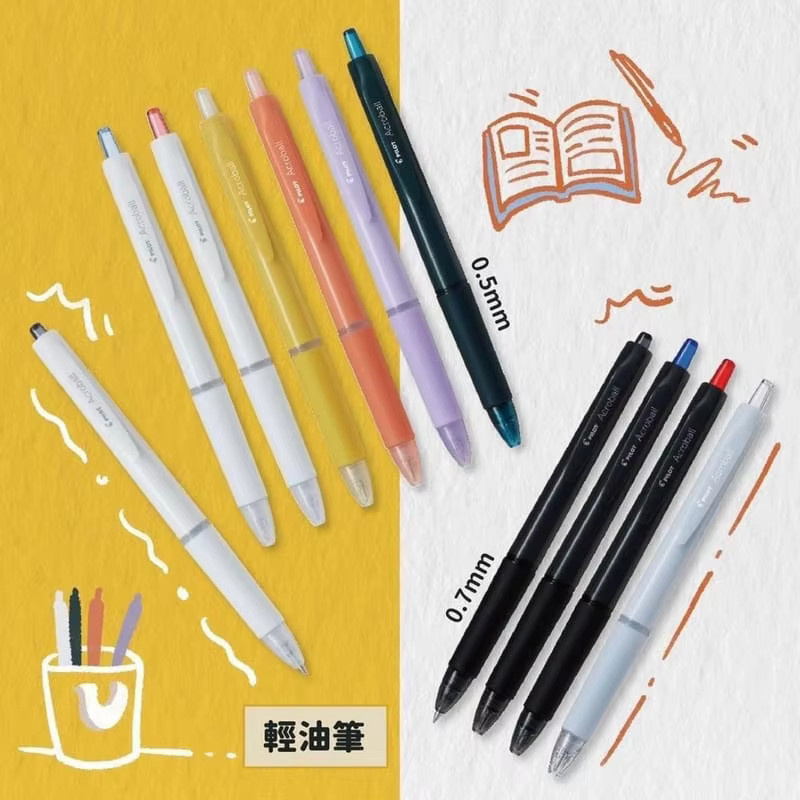 Pilot Japan Acro Kugelschreiber in verschiedenen Farben mit 0,5 mm und 0,7 mm Stiftspitze - Bild 2
