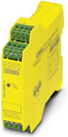 Phoenix Contact Sicherheitsrelais PSR-SPP- 24DC/URM4/4X1/2X2/B in Gelb, Betriebsspannung: 24 V/DC, 4 Schließer, 1 Öffner, Breite: 22,5 cm - Bild 1