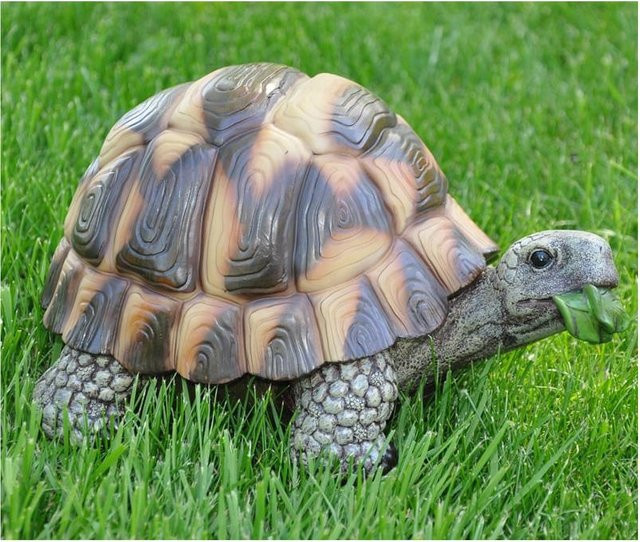 Dazikemo Dekofigur Schildkröte als Gartenfigur oder Teichfigur in Braun, Höhe: 14,0 cm, Breite: 23,0 cm, Tiefe: 14,0 cm - Bild 1
