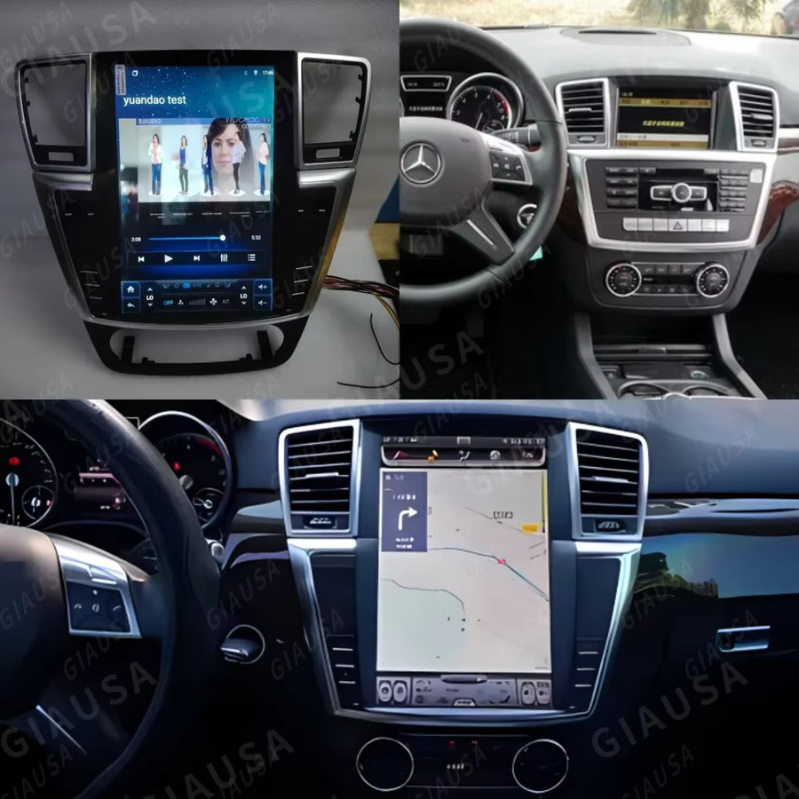 YANFU Android Multimedia Video Player mit GPS Navigation und CarPlay für Mercedes Benz GL ML W166 X166, 12,1 Zoll, Schwarz - Bild 3