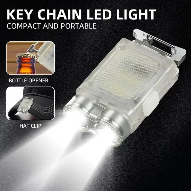 ESMARTER Multifunktionaler LED-Schlüsselanhänger mit Magnet und Akku als tragbare Mini-Taschenlampe - Bild 1