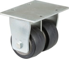 BS Schwerlastdoppelrolle S110.B81.100 mit Schraubbefestigung in Schwarz und Silber - Bild 1