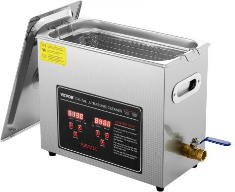 VEVOR Ultraschallreiniger aus Edelstahl mit Heizfunktion und digitalem Timer, 6 l, Silber - Bild 1