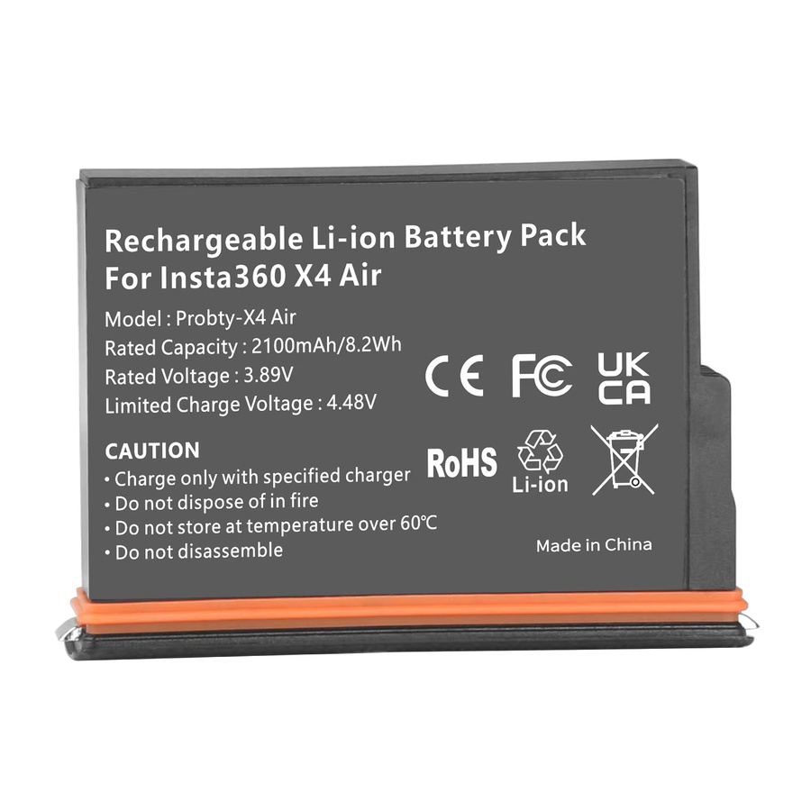 Insta360 Akku mit 2100mAh für Insta360 X4 Air Action-Kamera in Schwarz - Bild 2
