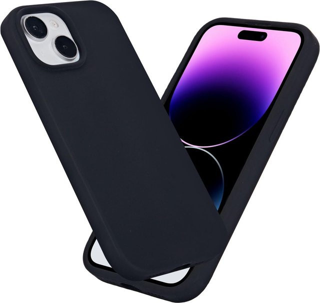 eSTUFF Handy-Schutzhülle für iPhone 15 in Schwarz (6.1 Zoll) - Bild 1