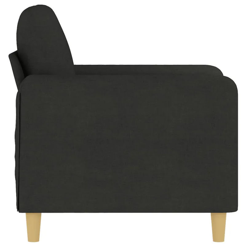 Vidaxl Sessel in Schwarz im modernen skandinavischen Design mit Stoffbezug und Metallgestell, Breite: 60 cm - Bild 3