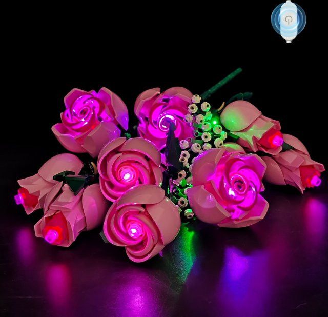 LYBMTWF LED-Beleuchtungsset für Lego 10374 rosa Rosenstrauß - Bild 1