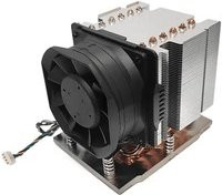Dynatron J12 CPU-Kühler für AMD SP5 Genoa, Aktiv-Lüfter mit Aluminiumlamellen und Kupfer-Heatpipes, Silber/Schwarz - Bild 1