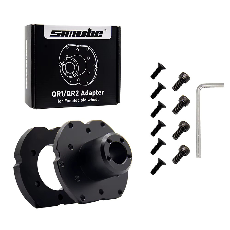 Simube Adapter zur Aufrüstung von Fanatec Lenkrädern von QR1 auf QR2 Kompatibilität, Schwarz, CNC-bearbeitet und eloxiert - Bild 4