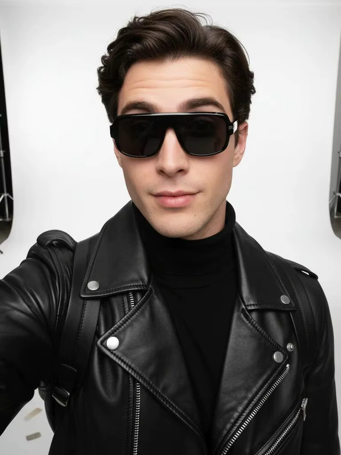 TWOOO Aviator Sonnenbrille, Unisex, Vollrand, Schwarz, Kunststoff - Bild 5