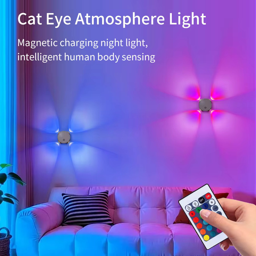 GGBEE LED Nachtleuchte mit Bewegungssensor, dimmbar und wiederaufladbar, magnetische kabellose Wandlampe in Weiß für Treppen und Schlafzimmer - Bild 2