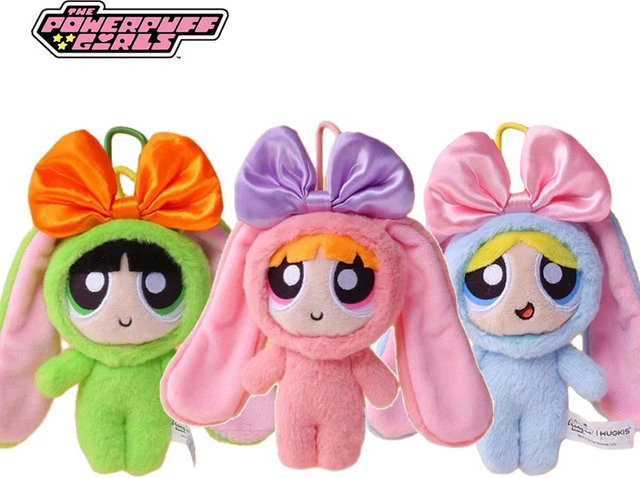 HUGKIS Powerpuff Girls Hase Kaninchen Plüsch Spielzeug Anhänger, 12 cm - Bild 1