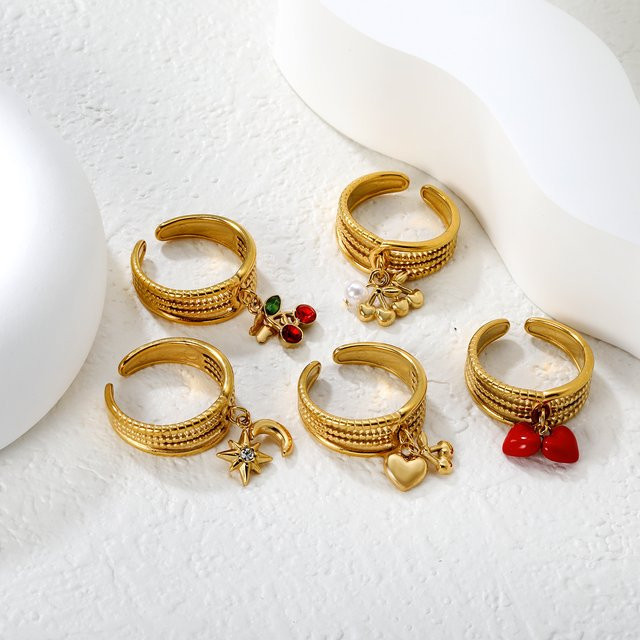 LUXUKISSKIDS Manschette Ringe, Edelstahl, Gold, Mädchen - Bild 1