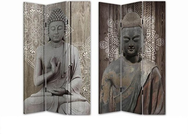 HTI-Line Paravent Buddha 3 modern und freistehend - Bild 1