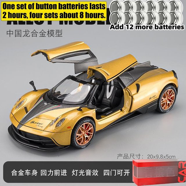 Linyi toy car Pagani Huayra Dinastia Hypercar Modellauto, Metall, 1:22, mit Ton und Licht, ab 14 Jahre - Bild 1