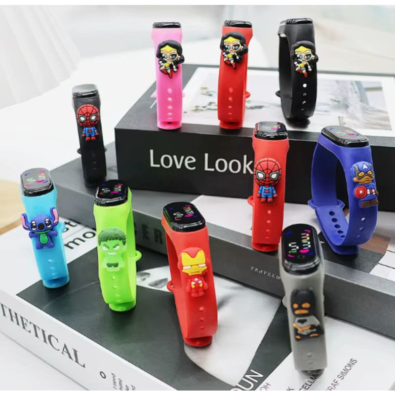 Bandai Smartwatch, Marvel, Schwarz, Kunststoff, Silikon, Sport - Bild 3