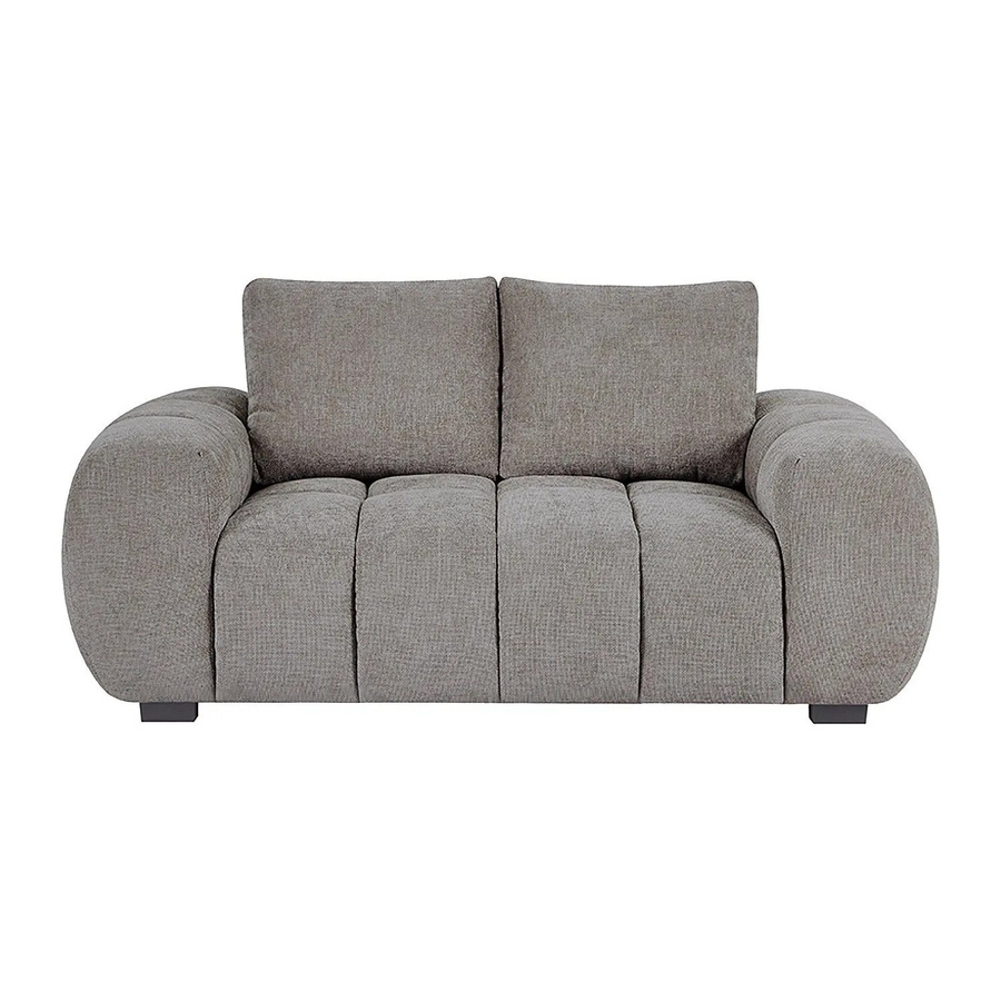 Berenia Sofa in Grau mit Stoffbezug und Armlehnen, Breite: 168 cm - Bild 2