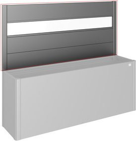 Biohort Sichtschutzelement DaVinci aus Metall und Acrylglas in Grau, H x B: 91 x 201 cm - Bild 1